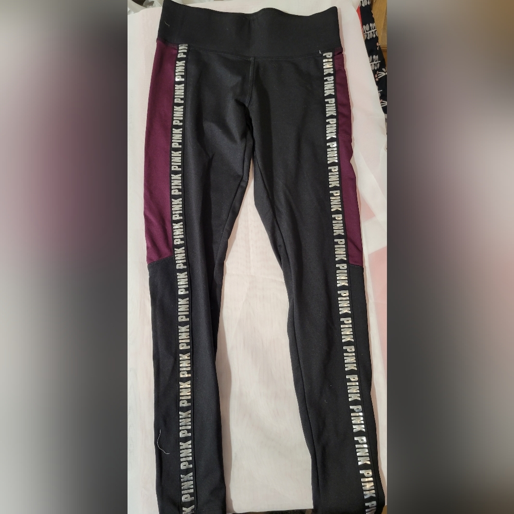 Pink fleece lined leggings